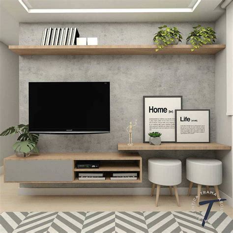 Desain Interior Ruang TV Minimalis Nuansa Abu-Abu yang Cozy dan Modern